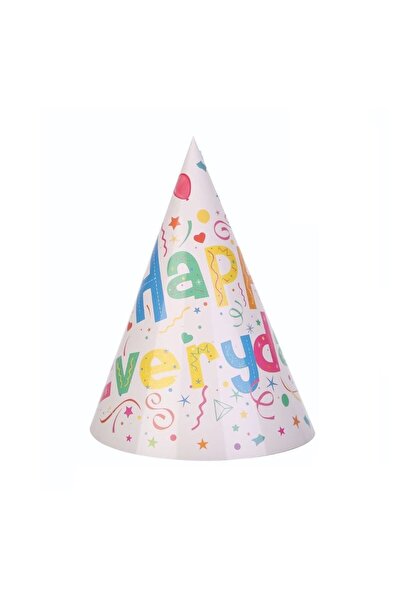 HAPPY EVERYDAY Set de 6 pălării de petrecere Flippy, 20 x 14 cm, multicolore