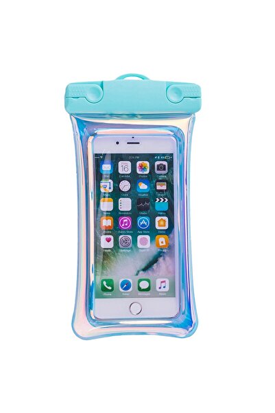 Universal Holographic Waterproof Underwater Flippy Case, Snowproof, Universal, with Lanyard, Blue