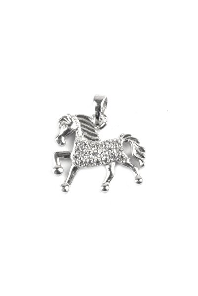 Bibilel Μενταγιόν Άλογο με Πέτρες, Ασήμι 925, 1,7 x 1,7 εκ.