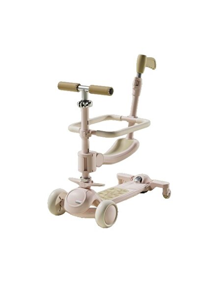 dalip 7-in-1 Foldable Children Scooter-Stroller, Adjustable Handlebar, Pink