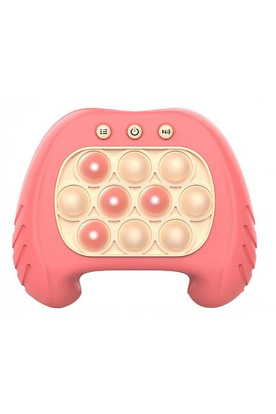 Flippy Pop It Flippy Game, interactive, antistress, with batteries, ABS/silicone, pink, 12x10x5.8 cm