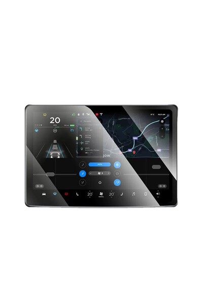 dalip Tempered Glass Screen Protector for Tesla Model 3 / Model Y, Front, 4K Ultra HD, Anti-fingerp