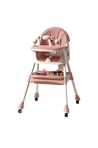 Flippy Παιδική Καρέκλα Τραπεζαρίας, Flippy, Πολυλειτουργική, Σταθερή, Ρυθμιζόμενη, από 6 Μηνών, 97x73x65cm, Ροζ