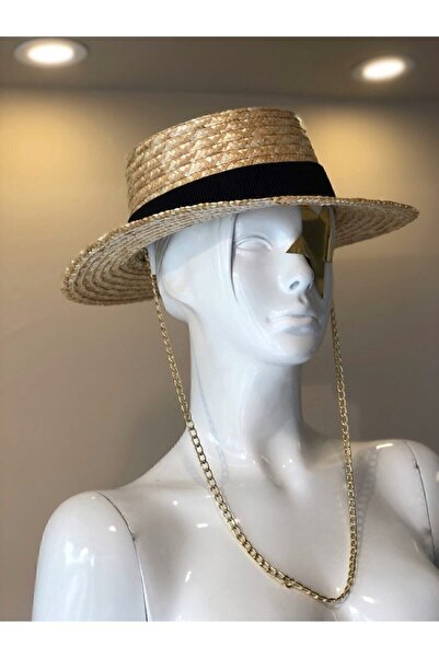 DESS DESIGN Boıte Straw Hat (zincirli Hasır Şapka )
