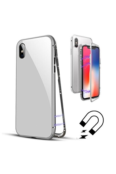 Flippy Magnetic 360 Protective Case for Apple iPhone X, Silver