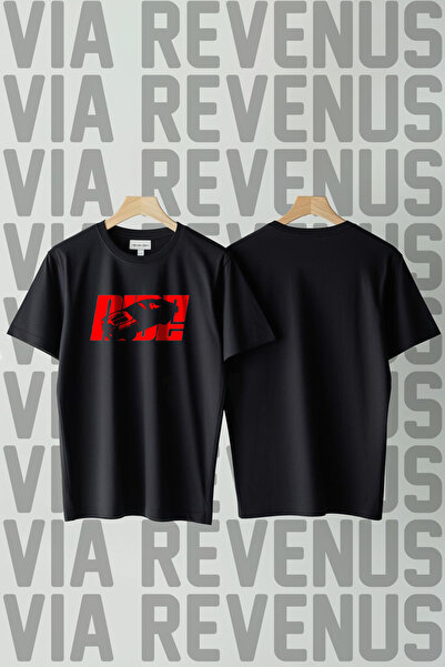 Vordevia Tricou unisex cu decolteu rotund cu imprimeu Ride