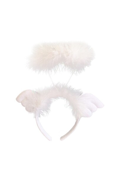 Flippy Angel Crown for Children, Flippy, Headband with Aura, Universal Size, White