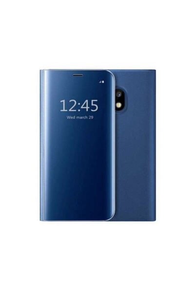 Flippy Oppo A91 Flip Cover Mirror Case - Blue
