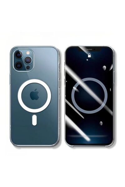 Flippy Protective case for iPhone 14 Pro Max Mag Safe, 2in1 magnetic charging, Acrylic, Transparent