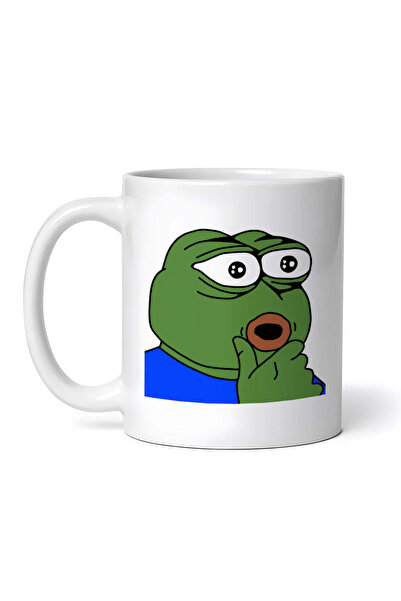 OEM Εξατομικευμένη λευκή κούπα, Pepe the Frog Meme surprised, INOVATIX®. 330ml
