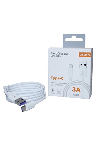 Universal Flippy SX-22 USB to USB-C Data & Charging Cable, 3A Fast Charge, 1 m, TPE, White