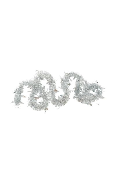 Teo Christmas tinsel, , silver, size: 2 m x 9 cm x 5 cm material: PVC foil, indoor/outdoor