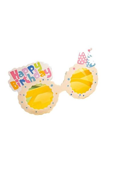 OEM Decorative Glasses, for Party, ABS, Unisex, Happy Birthday Model, 13.5 x