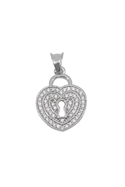 Bibilel Pandantiv inimă cu pietre, argint 925, 2,2 cm x 1,3 cm