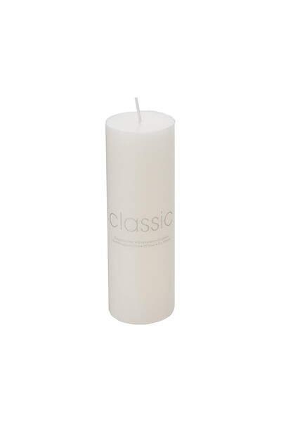 Flippy Decorative Paraffin Candle, Cylindrical, Unscented & Smokeless, 5x15 cm, 260 g, 36h, Ivory