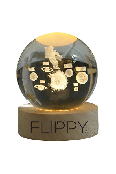 Flippy Lampă LED, rabatabilă, sferă de cristal, diametru 6 cm, astronaut gala...