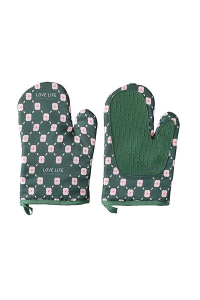 OEM Set 2 manusi cuptor manusa de bucatarie, rezistenta 330 grade, textil si cauciuc, 2