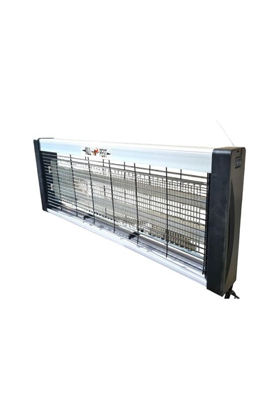 Flippy Lampă electrică UV împotriva insectelor, rabatabilă, lumină neon, 2 tuburi 30W, suspendare pe perete, suport metalic din plastic