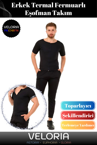Veloria Premium Seri Spor Giyim Terleme Hızlandırıcı Rahat Şık Termal Sauna F...