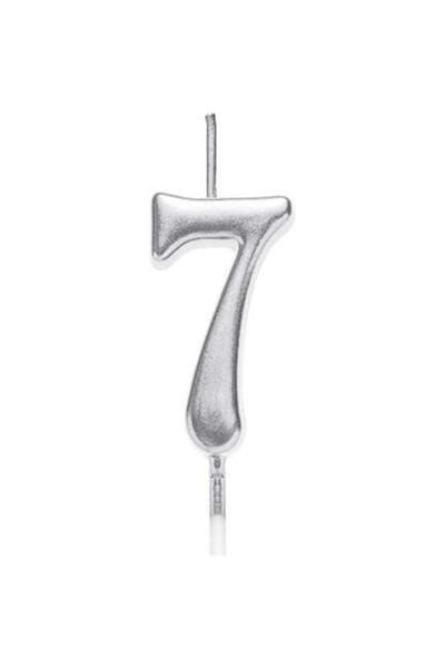 OEM Lumanare de Tort Model Cifra 7rty, 4.5 x 2.5 cm, din Parafinagintiu