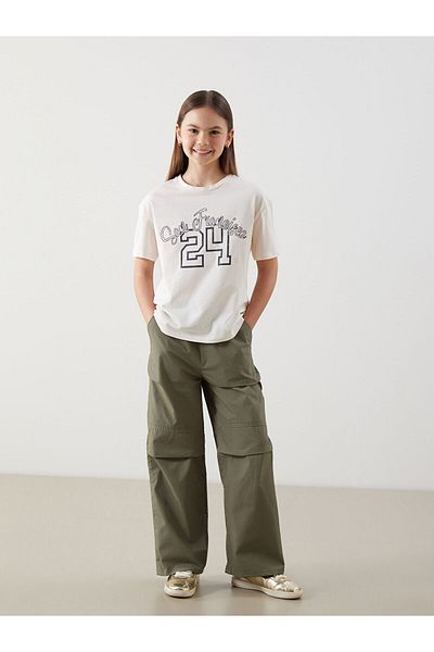 LC Waikiki Girls' Trousers with Elastic Waist