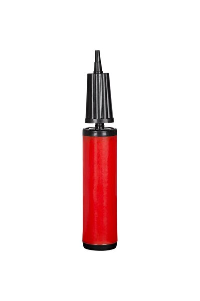 Teo Balloon Inflator Pump, Plastic, Manual, 27 x 4.5 cm, Red