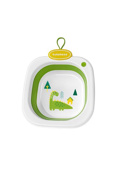 Flippy Lavoar pliabil, model animat, PP+TPE, 32x29x10 cm, verde