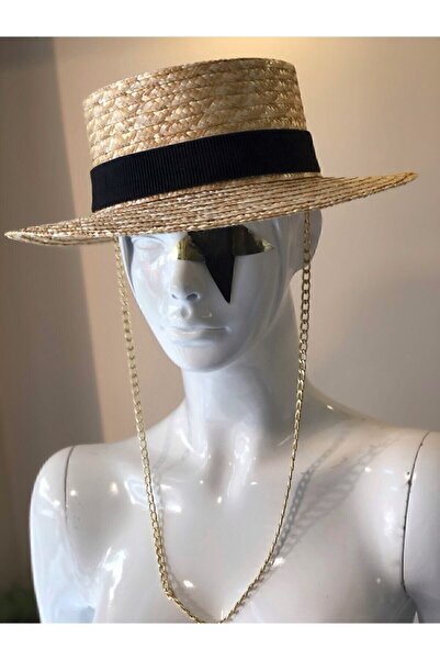 DESS DESIGN Boıte Straw Hat (zincirli Hasır Şapka )