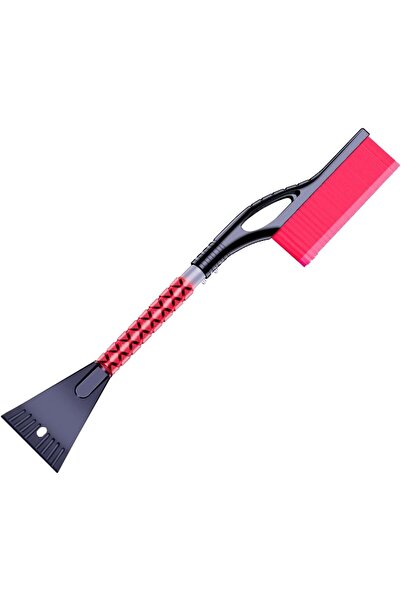 Flippy Car Snow Brush with Scraper, Multifunctional Detachable, Non-slip Handle, Red, 68x24x11.1 cm