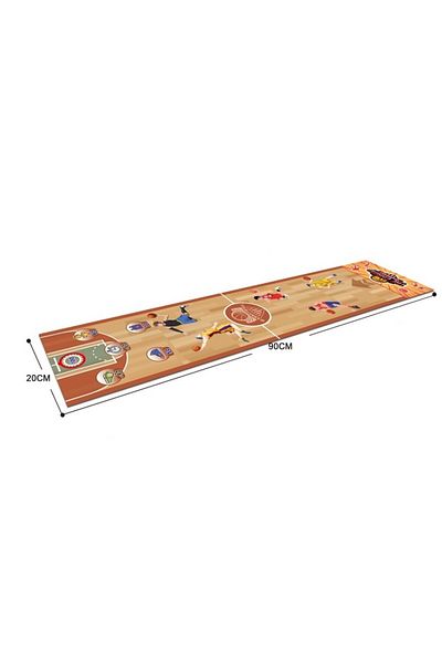 Flippy Interactive Game, Flippy, Basketball Mat 90 x 20 cm, 1-4 Players, +5 Years, 6 Balls Included, Brown