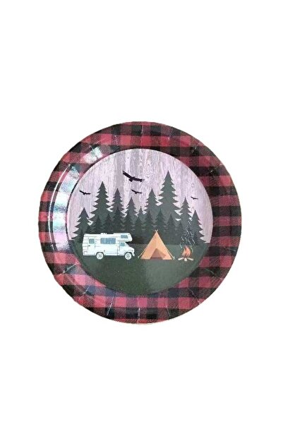 Flippy Set 10 Disposable Plates, Flippy, 23 cm, Camping Model, Multicolor