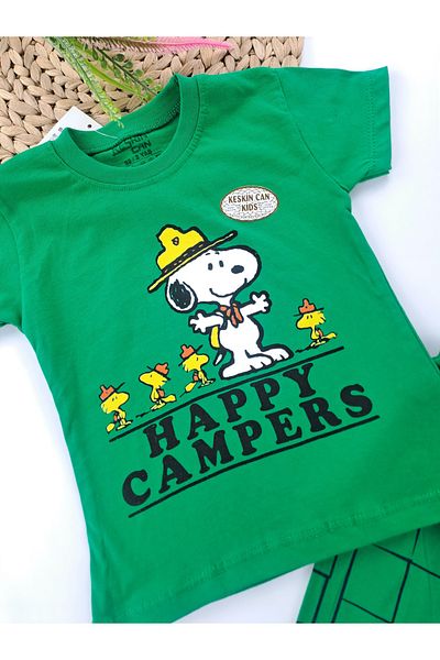 Butik Boy's Summer Shorts T-Shirt Double Suit Printed