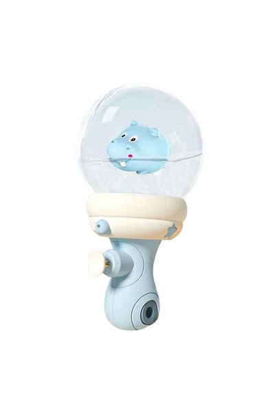 Flippy Water Blaster For Kids, Multifunctional, 300ml, Hippo Model, 9x9x17 Cm, Plastic, Blue