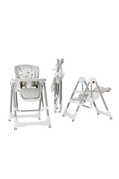 Flippy 2-in-1 Highchair for Children 6 Months - 4 Years, Foldable, with Wheels, Rocking, Swing, Adju