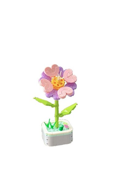 SOHO Potted Flower Construction Set, SOHO, 4 Years, Creative Ornament, 17x6.2 cm, Multicolor