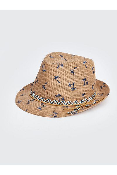 LC Waikiki Printed Boy's Straw Fedora Hat