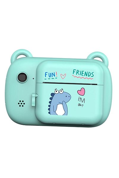 Flippy Cameră foto pentru copii, Flippy, cameră frontală, selfie, imprimare, cablu USB-C, Bluetooth, iOS/Android, albastră