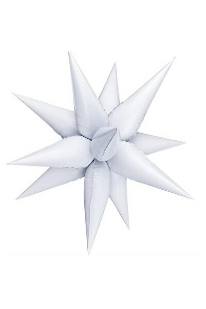 Teo Metallic Foil Balloon, , 3D Star Figurine, 66 cm, Individual Packaging, Straw Included, Inflate with A