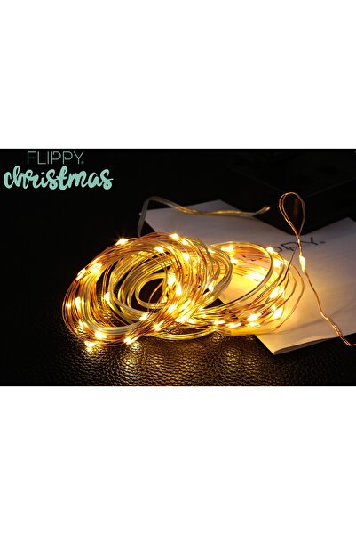 Flippy Christmas Installation Outdoor/Indoor, Linear, Flippy, 50 Warm White LED, 5m, Solar, Copper Wire