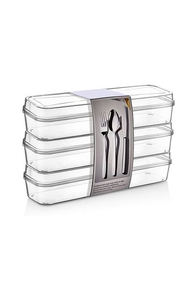 Kaşbaşı Home Fork Spoon Knife Storage Box, Multi-Purpose Organizer 3 Pieces