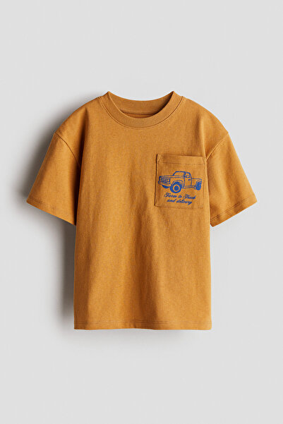 H&M Motif Detaylı ve Pamuklu Tişört