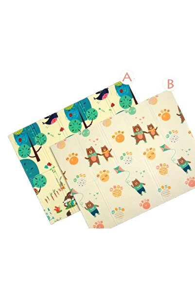 Bibilel Kids Play Mat, Double-Sided Kite & Bears, XPE+PE, Waterproof, Anti‑Slip, Foldable, 15