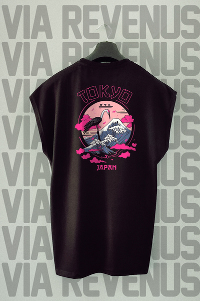 Vordevia Αθλητικό μπλουζάκι Tokyo Back Printed με μηδενικό μανίκι Crew Neck