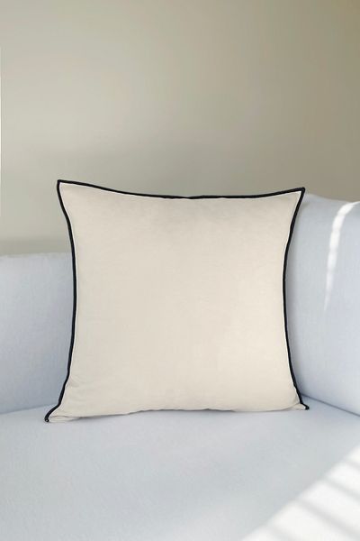 RİTMOHOME Κρέμα, Μαύρο, Απλό, Απλό, Vintage, Country, Scandinavian, Bohemian 50x50 Διακοσμητικό Μαξιλάρι (ΓΕΝΝΗΜΕΝΟ ΕΣΩΤΕΡΙΚΟ)