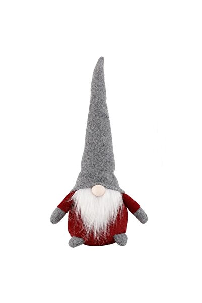 Bibilel Christmas Ornament Spiridus, Gray Hat, Flippy, Textile Material, 40 cm, Red