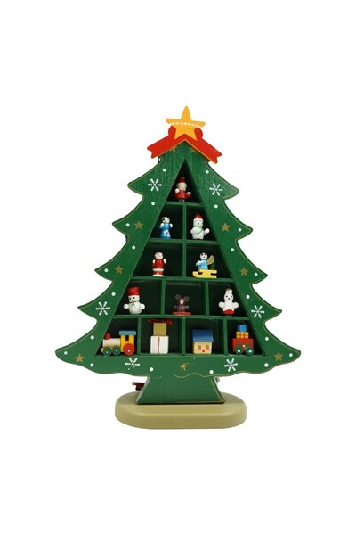 Flippy Christmas Decoration, Fir Tree, Green, 5 cavities with ornaments, 22 c...