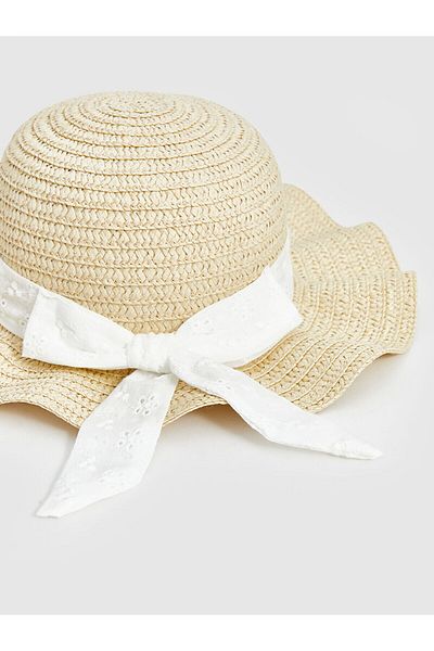 LC Waikiki Bow Fedora Baby Girl Straw Hat