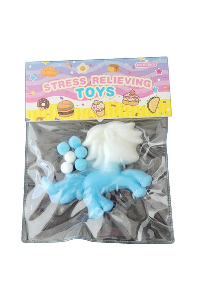 Teo Jucarie Antistres Squishy, , cu Revenire Lenta, Squeeze Pinch Family, Model Unicorn, Ambalaj Transpa