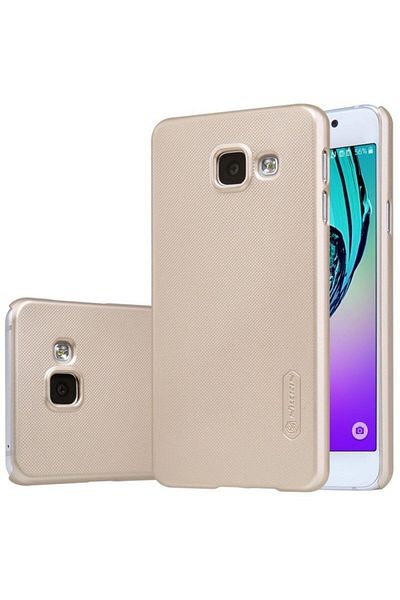 OEM Samsung Galaxy J3 2016 Nillkin Frosted Shield Gold Case + Protective Film