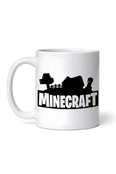 OEM Cană albă personalizată, Minecraft Village House, Inovatix®. 330ml